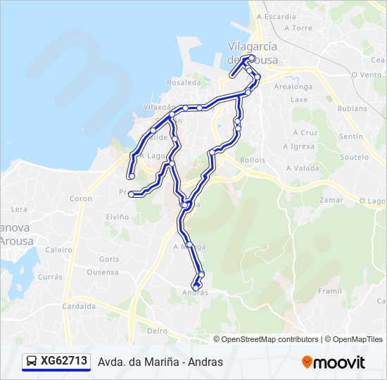 XG62713 bus Mapa de línia