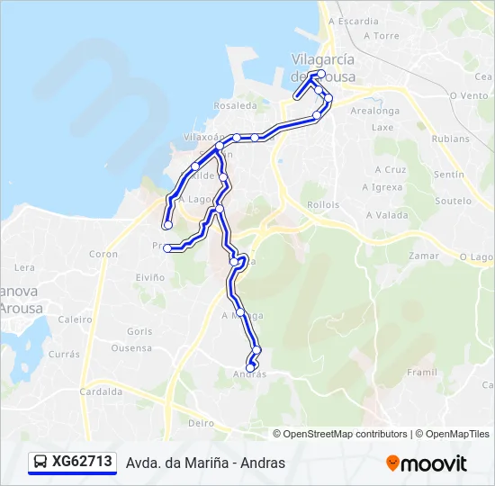 XG62713 Bus Line Map