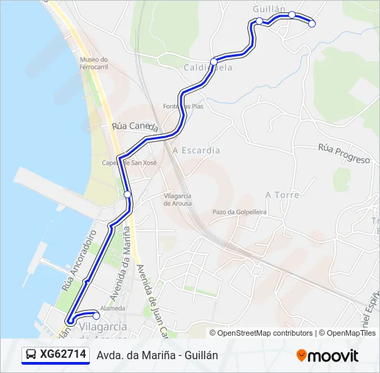 XG62714 Bus Line Map