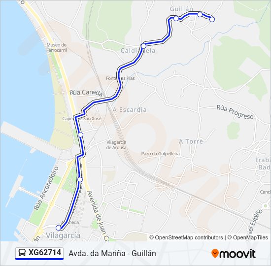 XG62714 bus Mapa de línia