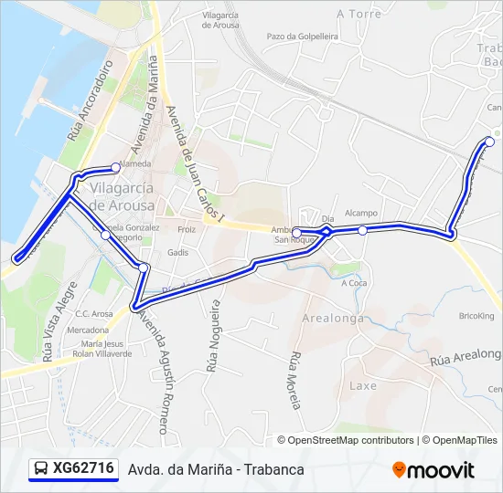 XG62716 Bus Line Map