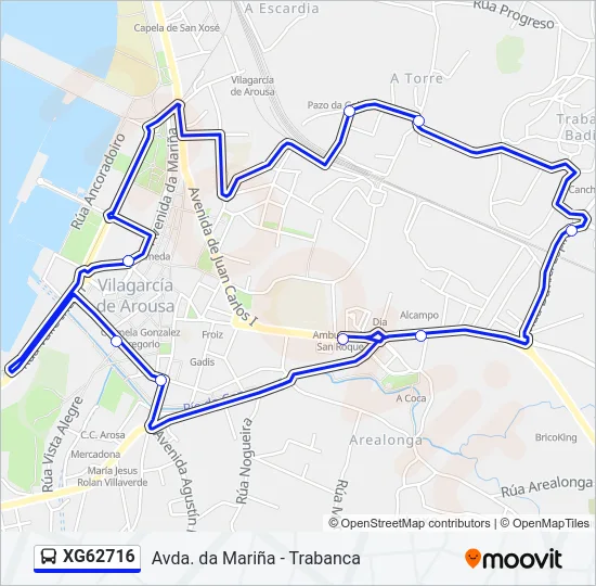 XG62716 Bus Line Map