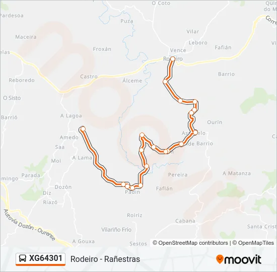 XG64301 Bus Line Map