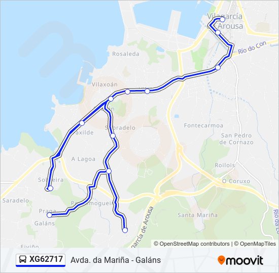 XG62717 bus Mapa de línia