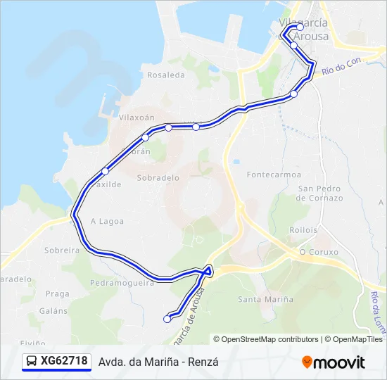 XG62718 Bus Line Map