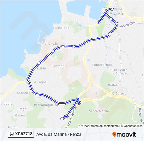 XG62718 bus Line Map