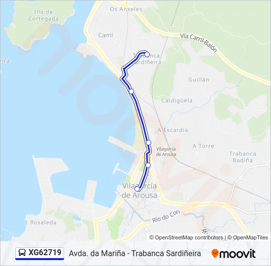 XG62719 Bus Line Map