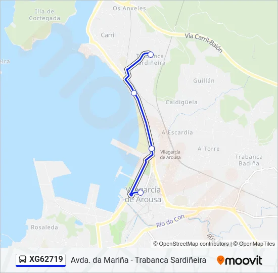 XG62719 Bus Line Map