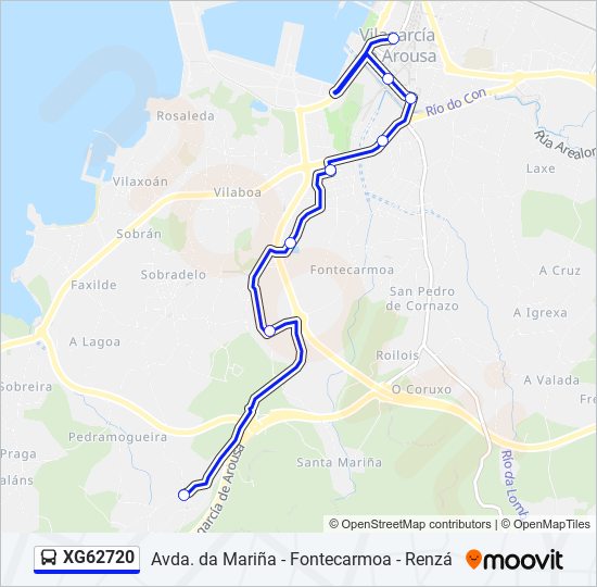 XG62720 bus Line Map