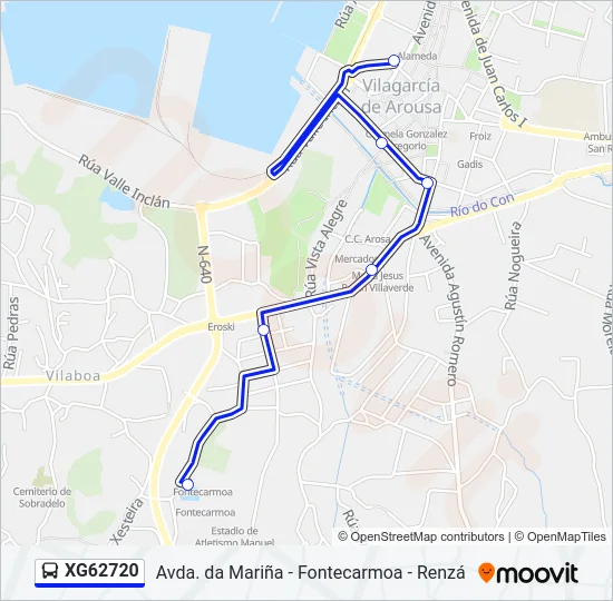 XG62720 Bus Line Map