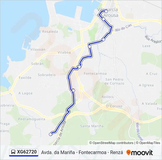 XG62720 Bus Line Map