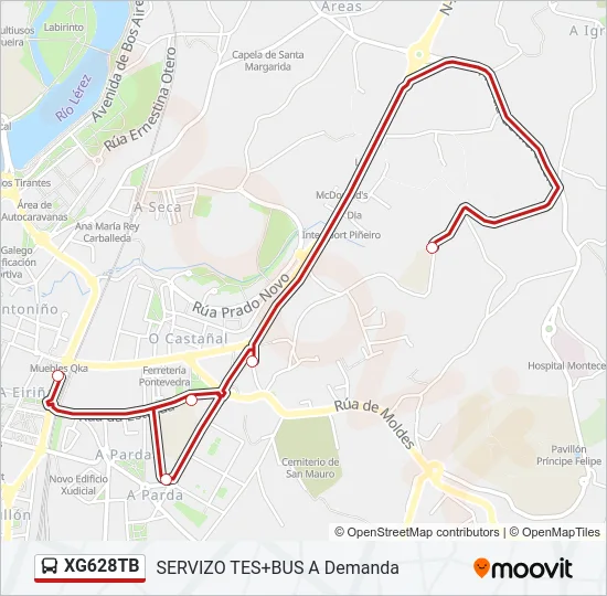XG628TB Bus Line Map