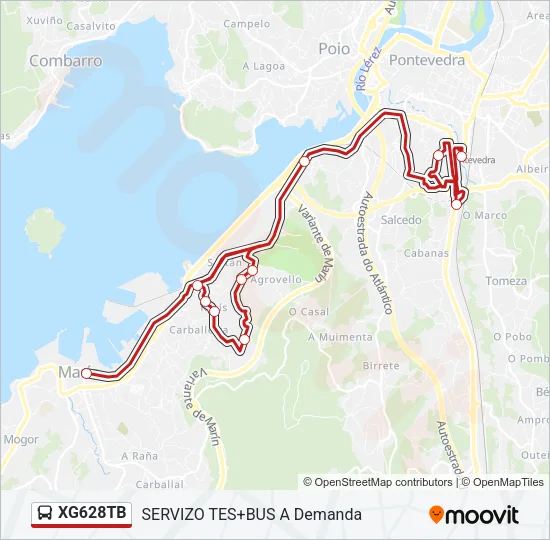 XG628TB Bus Line Map
