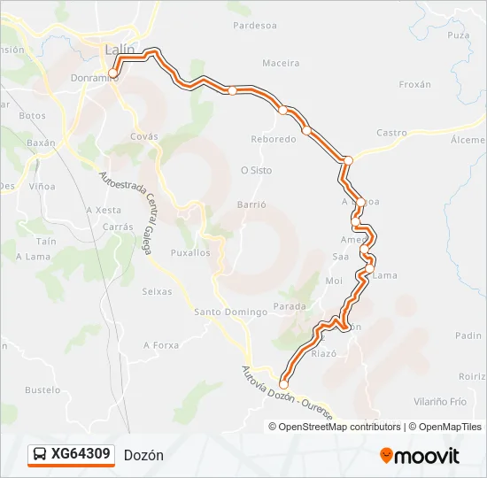 XG64309 Bus Line Map