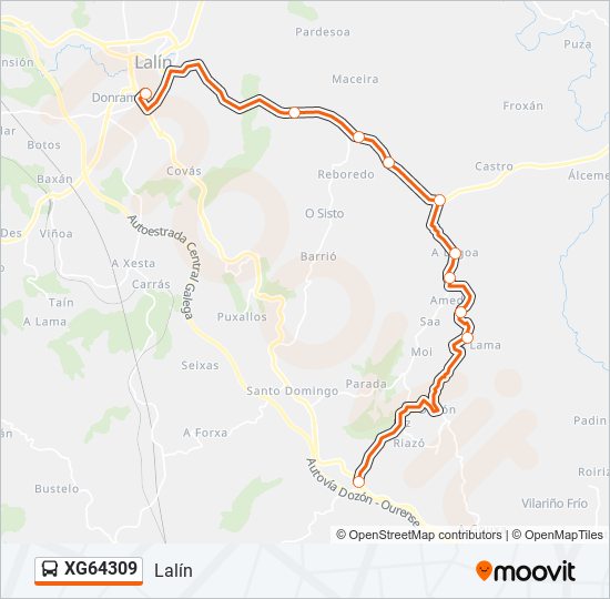 XG64309 bus Line Map