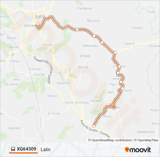 XG64309 Bus Line Map