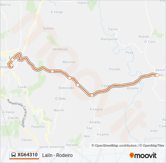 XG64310 Bus Line Map
