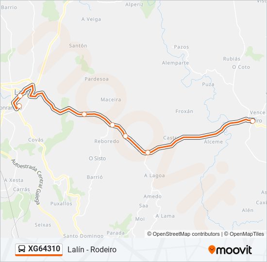 XG64310 bus Line Map