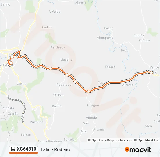 XG64310 Bus Line Map