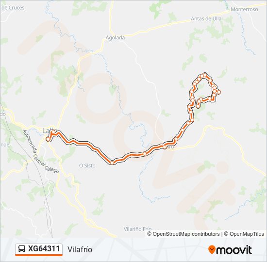 XG64311 bus Line Map