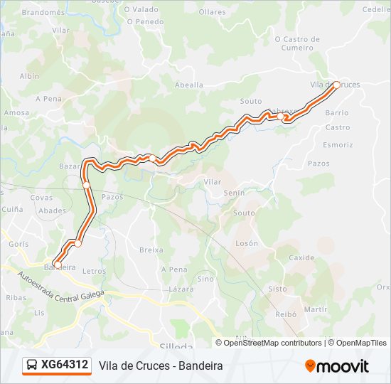 XG64312 bus Line Map