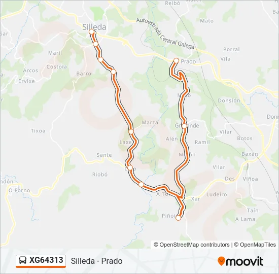 XG64313 Bus Line Map