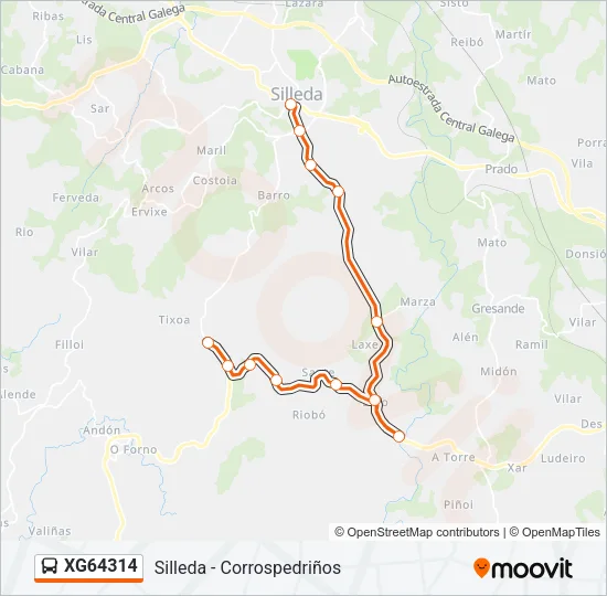 XG64314 Bus Line Map