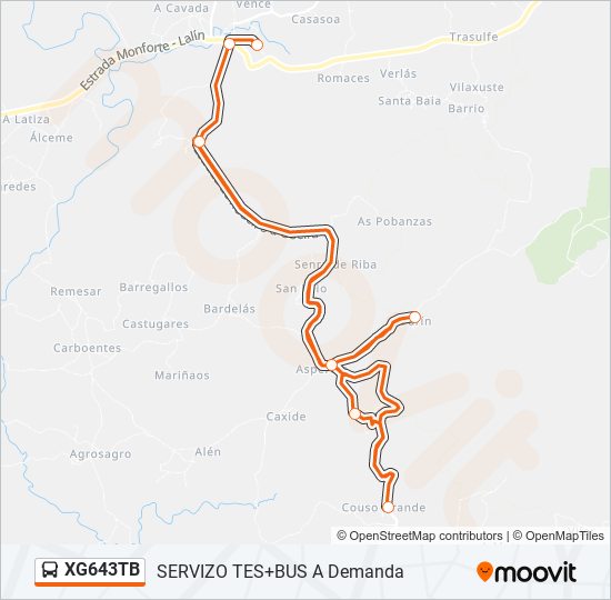 XG643TB bus Line Map