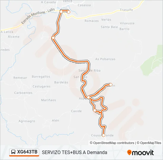 XG643TB Bus Line Map