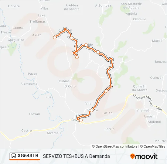 XG643TB Bus Line Map