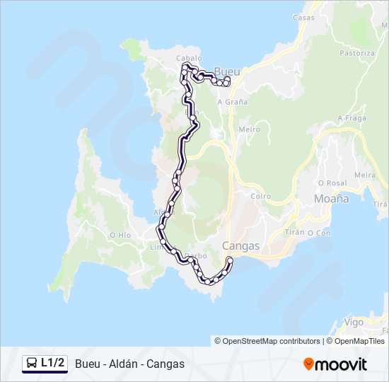 L1/2 bus Mapa de línia