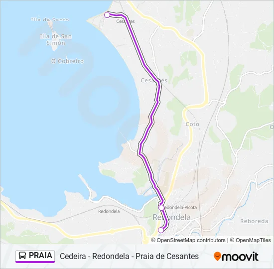 PRAIA Bus Line Map