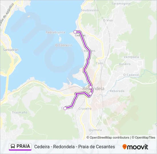 PRAIA Bus Line Map