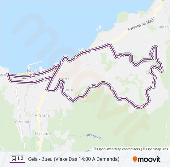 Mapa de L3 de autobús