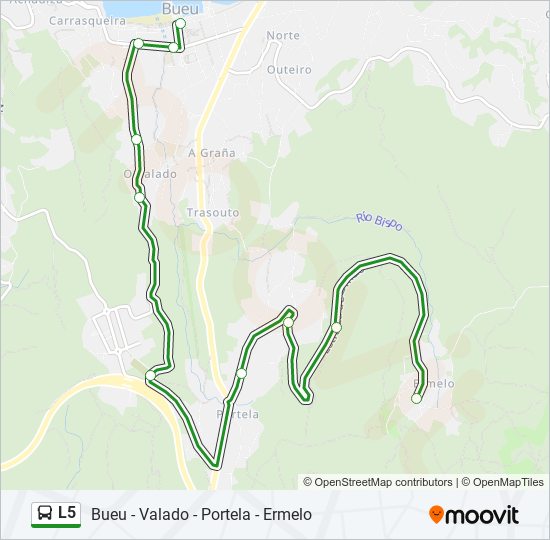 L5 bus Mapa de línia