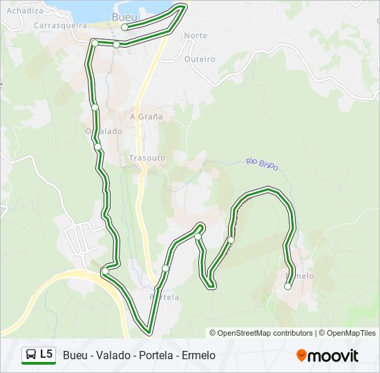 L5 bus Mapa de línia