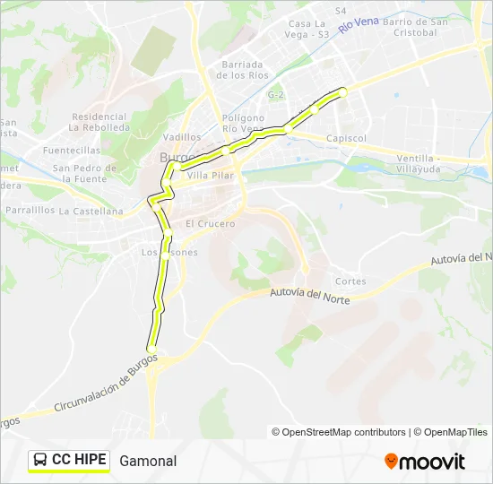CC HIPE Bus Line Map
