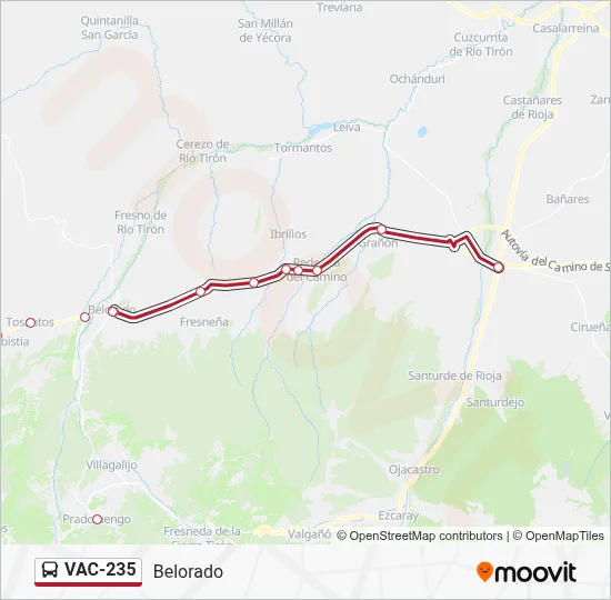 VAC-235 bus Mapa de línia