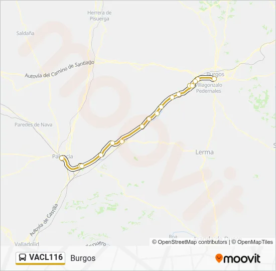 VACL116 Bus Line Map