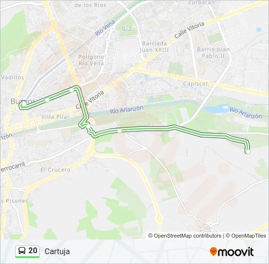 20 Bus Line Map