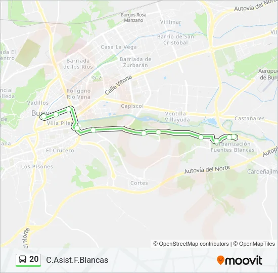 20 Bus Line Map