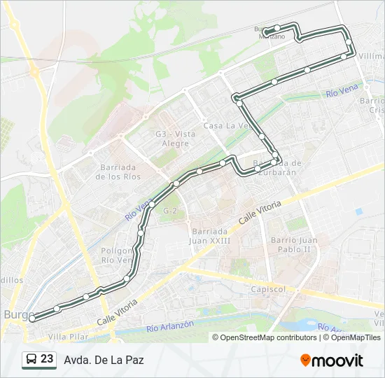 23 Bus Line Map