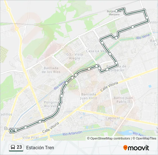 23 Bus Line Map