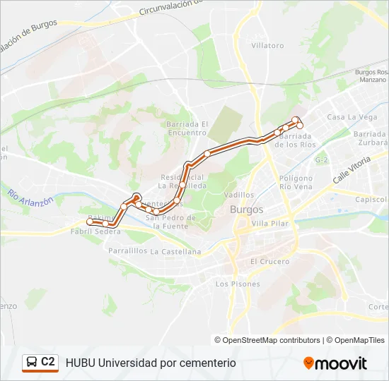 C2 Bus Line Map