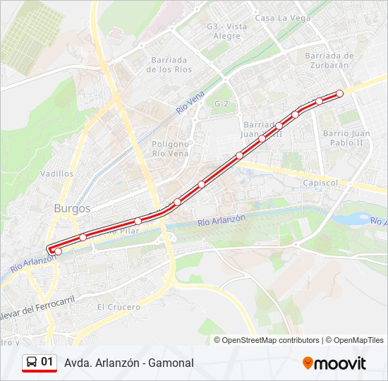 01 bus Mapa de línia