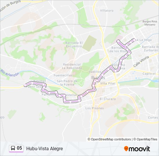 Mapa de 05 de autobús