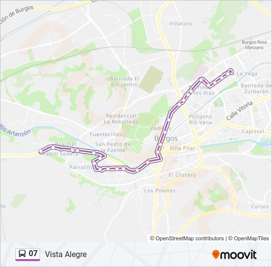 07 bus Mapa de línia