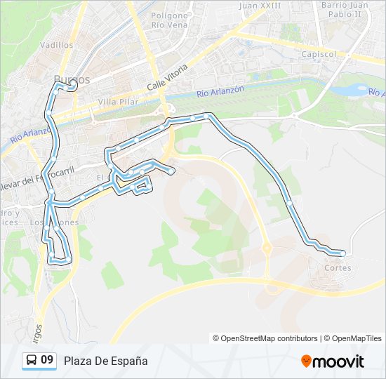 Mapa de 09 de autobús