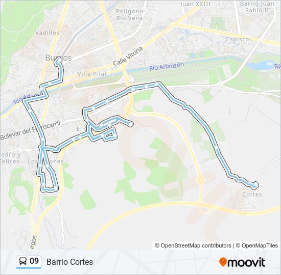 09 bus Mapa de línia