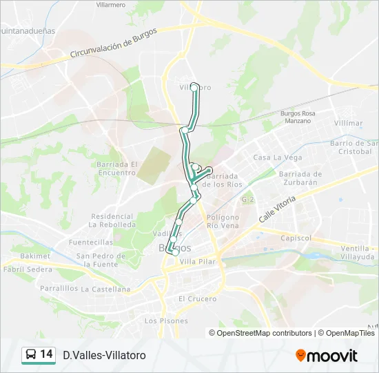 14 Bus Line Map